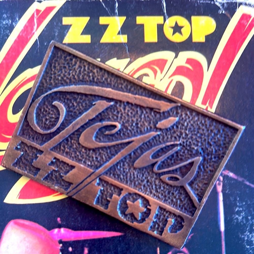 Vintage 1970’s ZZ Top Brass Plated Belt Buckle